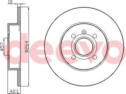 DEEVO BD16400 - Спирачен диск vvparts.bg