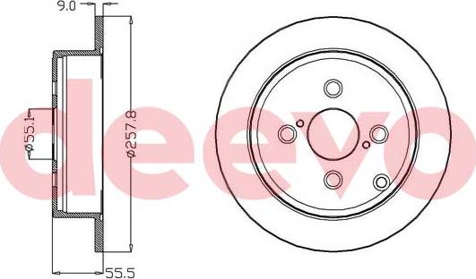 DEEVO BD16500 - Спирачен диск vvparts.bg