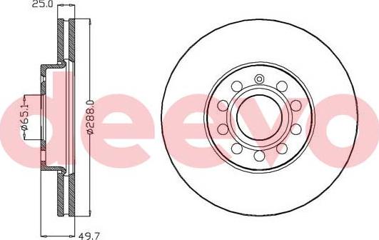 DEEVO BD16620 - Спирачен диск vvparts.bg