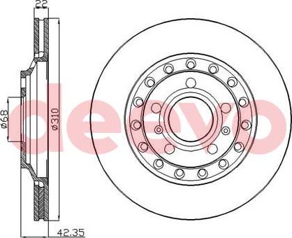 DEEVO BD16000 - Спирачен диск vvparts.bg