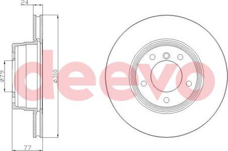 DEEVO BD16020 - Спирачен диск vvparts.bg