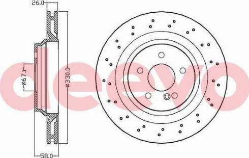 DEEVO BD16300 - Спирачен диск vvparts.bg