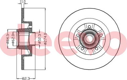 DEEVO BD16760 - Спирачен диск vvparts.bg