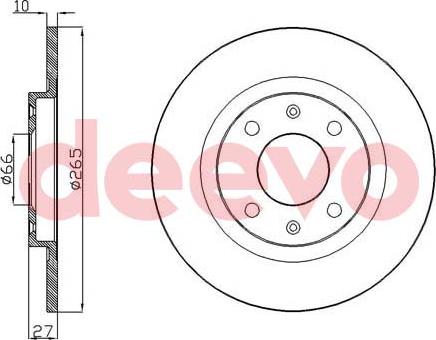 DEEVO BD10460 - Спирачен диск vvparts.bg