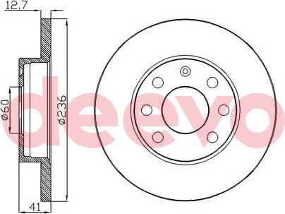 DEEVO BD10160 - Спирачен диск vvparts.bg