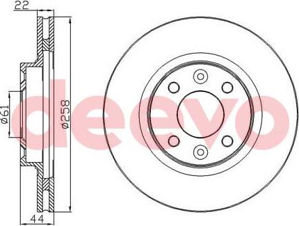 DEEVO BD10130 - Спирачен диск vvparts.bg