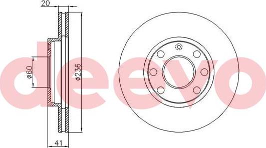 DEEVO BD10360 - Спирачен диск vvparts.bg