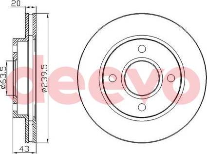 DEEVO BD10300 - Спирачен диск vvparts.bg