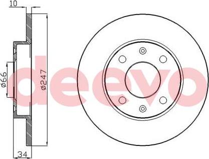 DEEVO BD10260 - Спирачен диск vvparts.bg