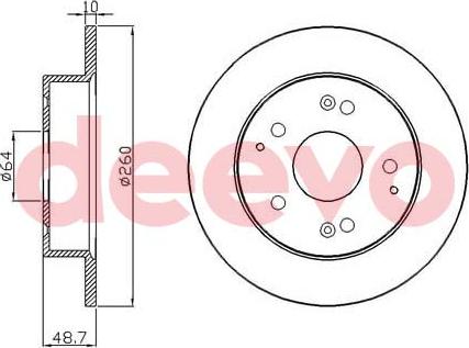 DEEVO BD11940 - Спирачен диск vvparts.bg