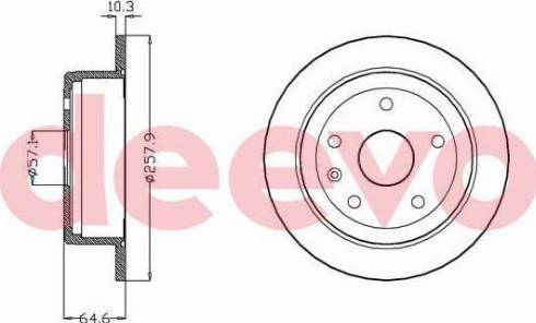 DEEVO BD11540 - Спирачен диск vvparts.bg