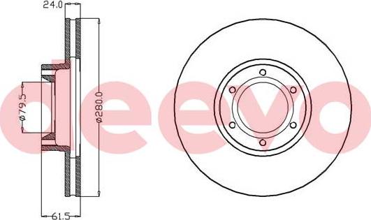 DEEVO BD11500 - Спирачен диск vvparts.bg