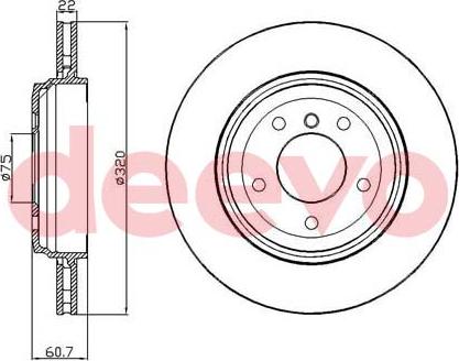 DEEVO BD11640 - Спирачен диск vvparts.bg