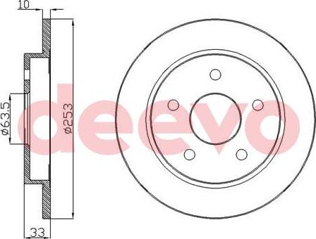 DEEVO BD11080 - Спирачен диск vvparts.bg