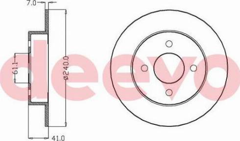 DEEVO BD11840 - Спирачен диск vvparts.bg