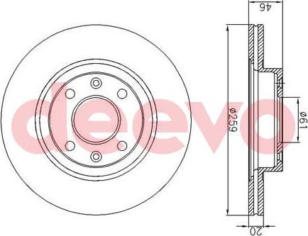 DEEVO BD11280 - Спирачен диск vvparts.bg