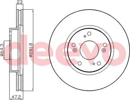 DEEVO BD18420 - Спирачен диск vvparts.bg