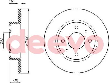 DEEVO BD18580 - Спирачен диск vvparts.bg