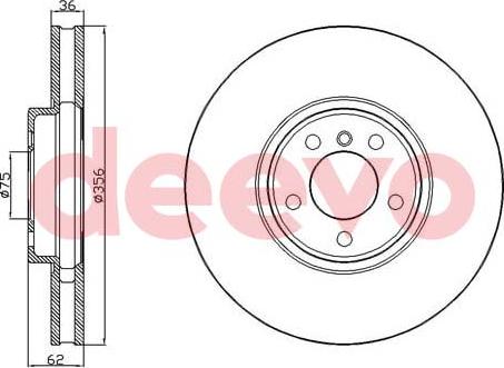 DEEVO BD18060 - Спирачен диск vvparts.bg