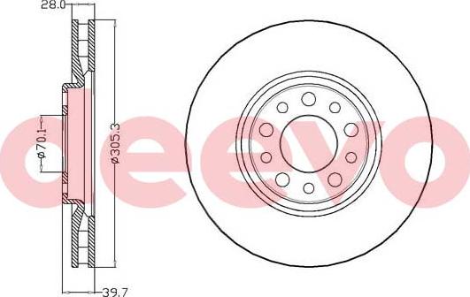 DEEVO BD18080 - Спирачен диск vvparts.bg