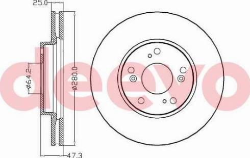 DEEVO BD18020 - Спирачен диск vvparts.bg