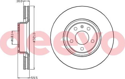 DEEVO BD18180 - Спирачен диск vvparts.bg