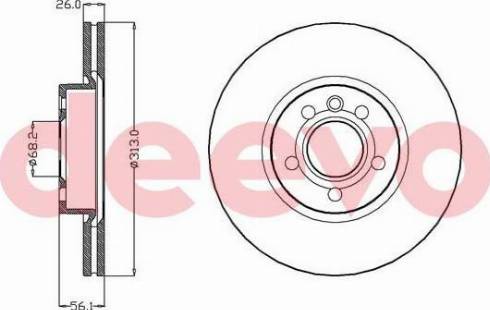 DEEVO BD13960 - Спирачен диск vvparts.bg