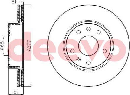 DEEVO BD13400 - Спирачен диск vvparts.bg