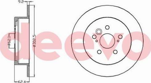 DEEVO BD13640 - Спирачен диск vvparts.bg