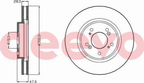 DEEVO BD13680 - Спирачен диск vvparts.bg