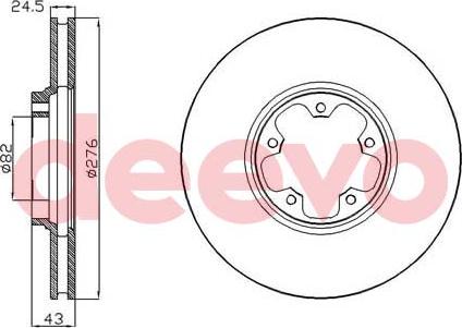 DEEVO BD13080 - Спирачен диск vvparts.bg