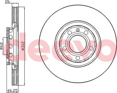 DEEVO BD13840 - Спирачен диск vvparts.bg