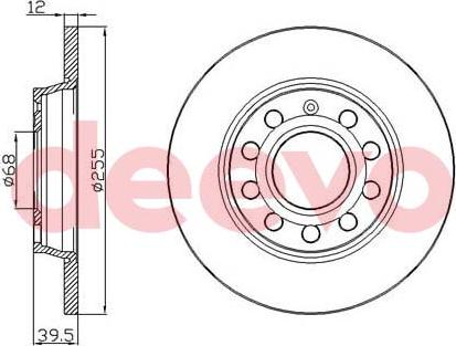 DEEVO BD13860 - Спирачен диск vvparts.bg