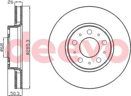 DEEVO BD12440 - Спирачен диск vvparts.bg