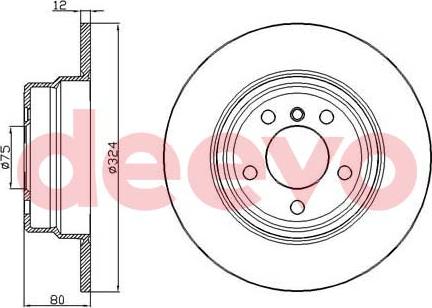 DEEVO BD12660 - Спирачен диск vvparts.bg