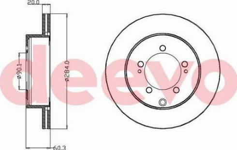 DEEVO BD12040 - Спирачен диск vvparts.bg