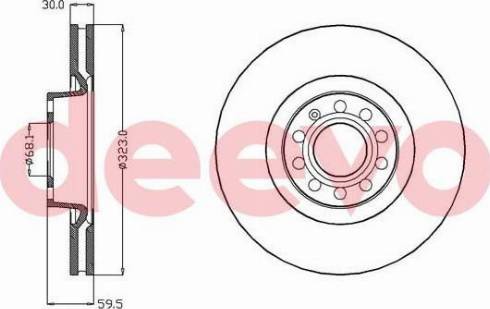 DEEVO BD12100 - Спирачен диск vvparts.bg