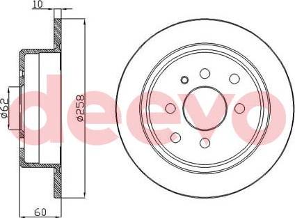 DEEVO BD12120 - Спирачен диск vvparts.bg