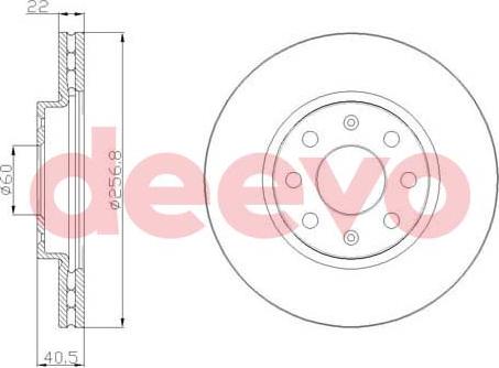 DEEVO BD17960 - Спирачен диск vvparts.bg