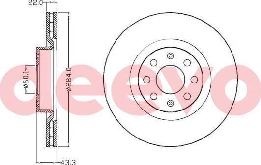 DEEVO BD17980 - Спирачен диск vvparts.bg