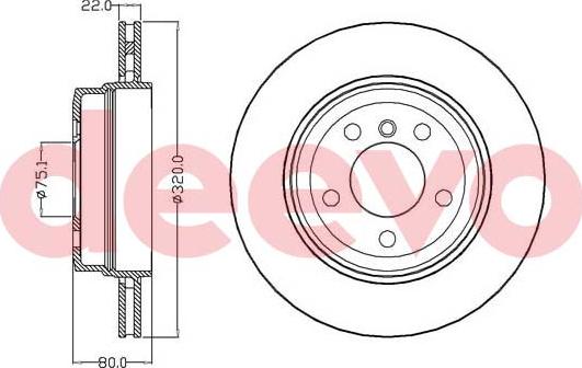 DEEVO BD17400 - Спирачен диск vvparts.bg