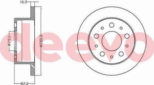 DEEVO BD17020 - Спирачен диск vvparts.bg