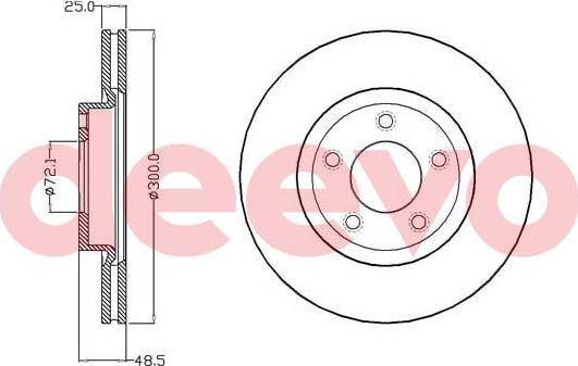 DEEVO BD17240 - Спирачен диск vvparts.bg