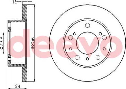 DEEVO BD17200 - Спирачен диск vvparts.bg