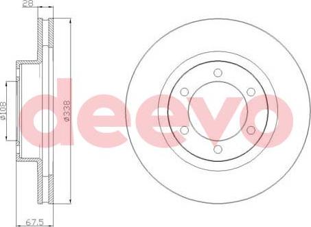 DEEVO BD17700 - Спирачен диск vvparts.bg