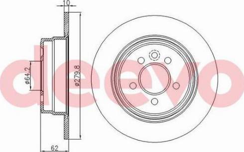 DEEVO BD34440 - Спирачен диск vvparts.bg