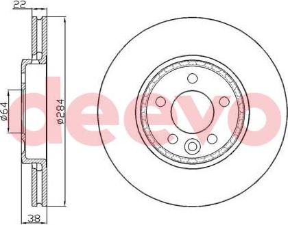 DEEVO BD34420 - Спирачен диск vvparts.bg