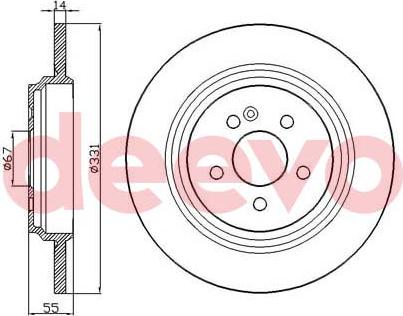 DEEVO BD34560 - Спирачен диск vvparts.bg