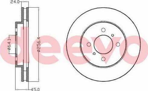 DEEVO BD34580 - Спирачен диск vvparts.bg