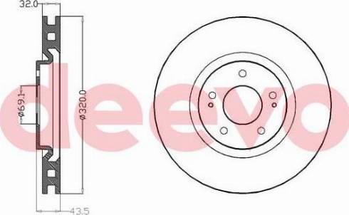 DEEVO BD34660 - Спирачен диск vvparts.bg